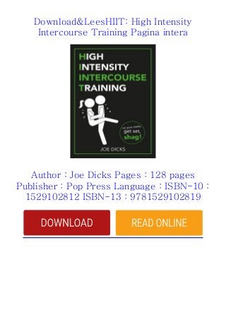 High Intensity Intercourse Training Joe Dicks